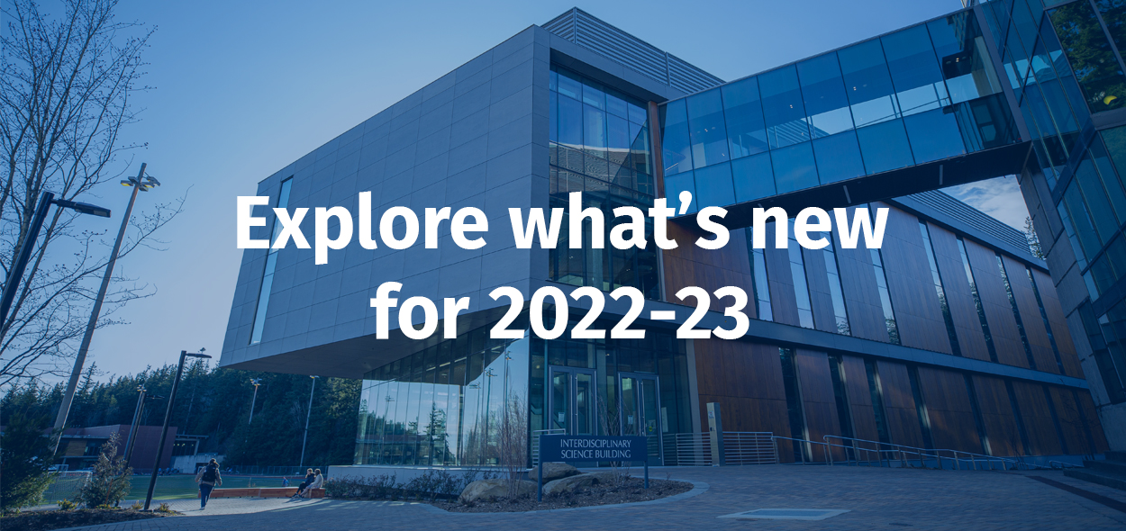 What's new for the 2022-23 University Catalog